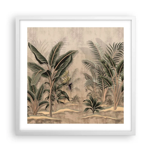 Plagát v bielom ráme - Rytina v koloniálnom štýle - 50x50 cm