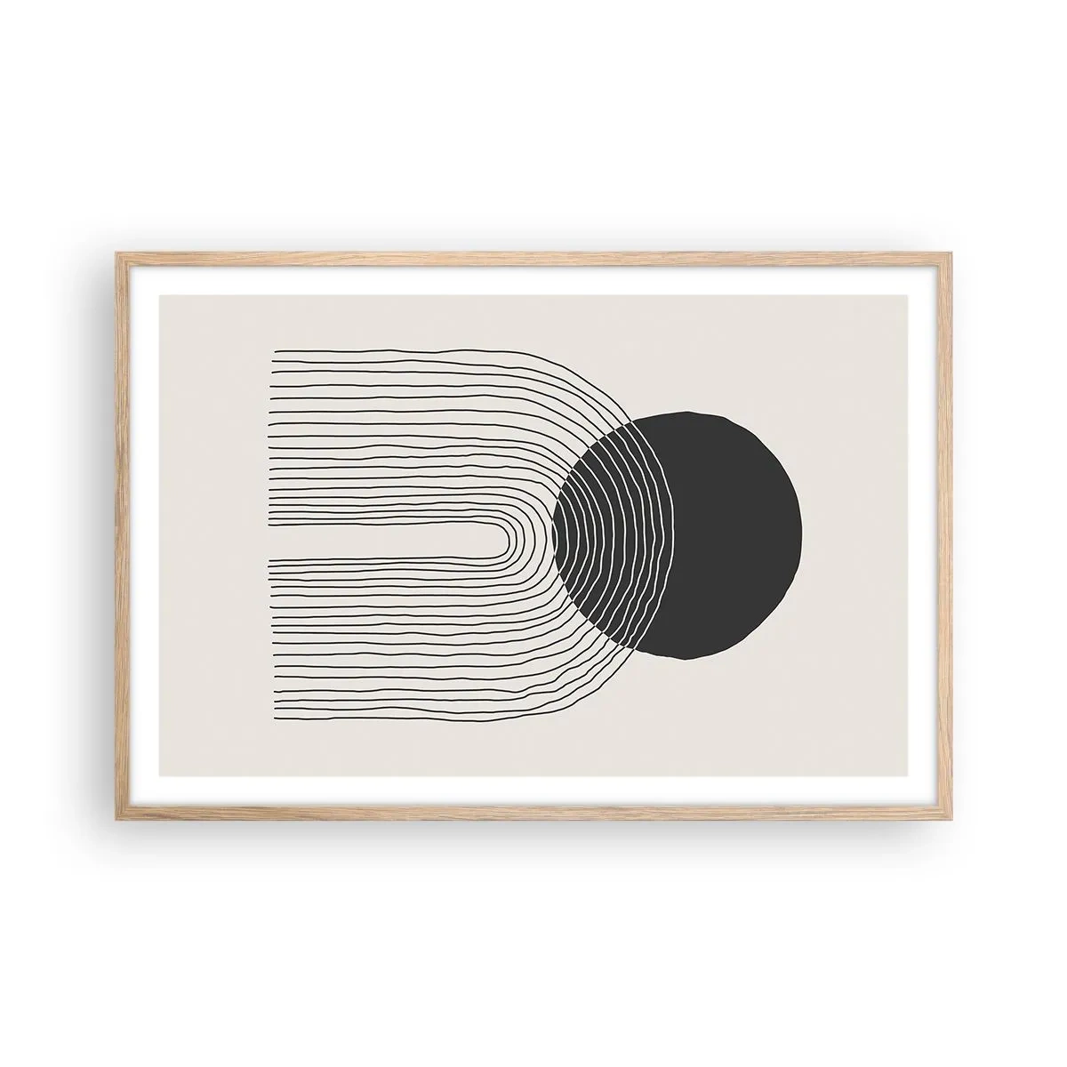 Plagát v ráme zo svetlého duba - Chvenie a istota - 91x61 cm