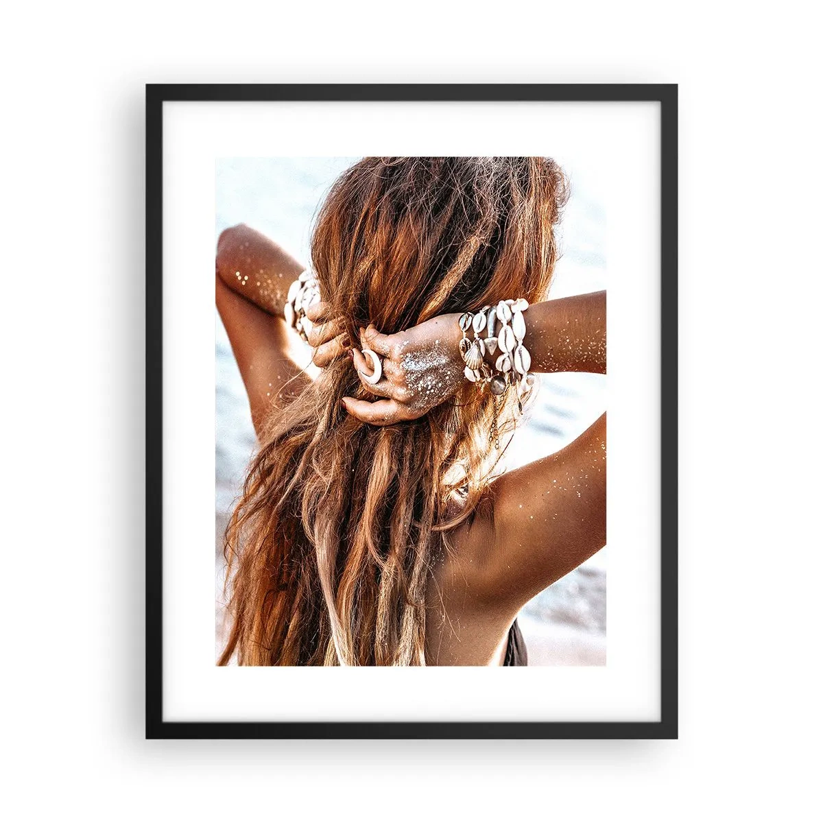 Plagát v čiernom ráme - Sestra vody a slnka - 40x50 cm