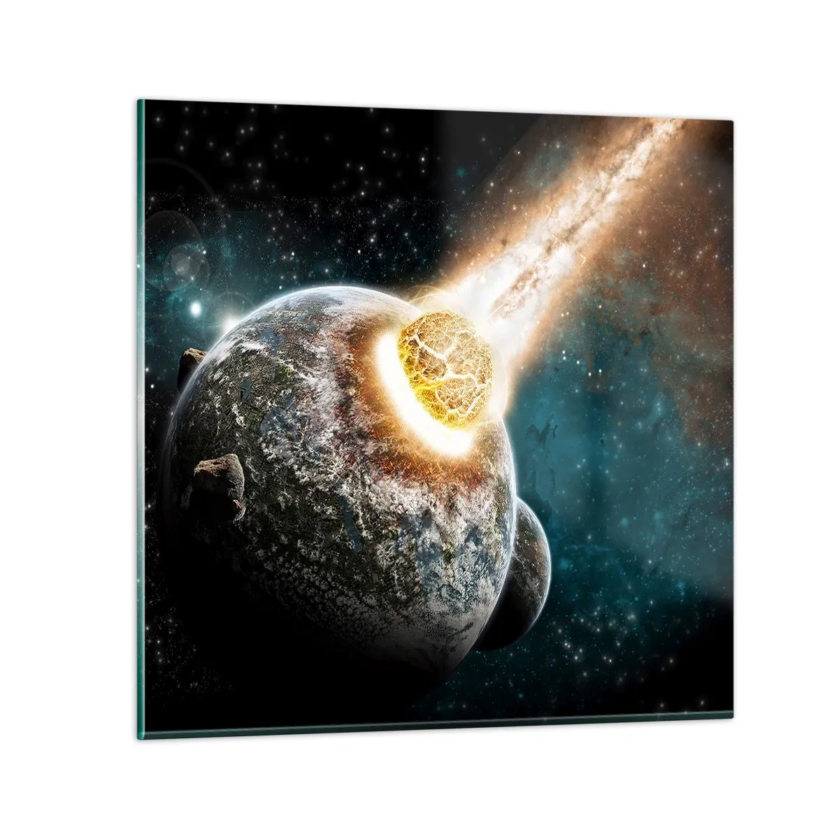 Obraz na skle - Skaza alebo narodenie? - 60x60 cm
