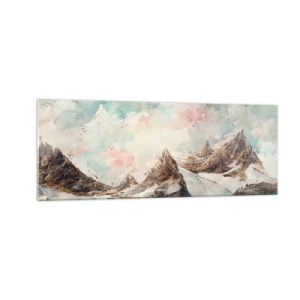 Obraz na skle - Skalné čepele - 140x50 cm