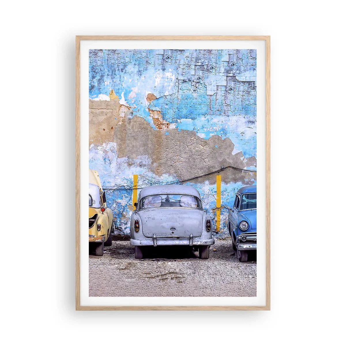 Plagát v ráme zo svetlého duba - Stretnutie veteránov - 70x100 cm