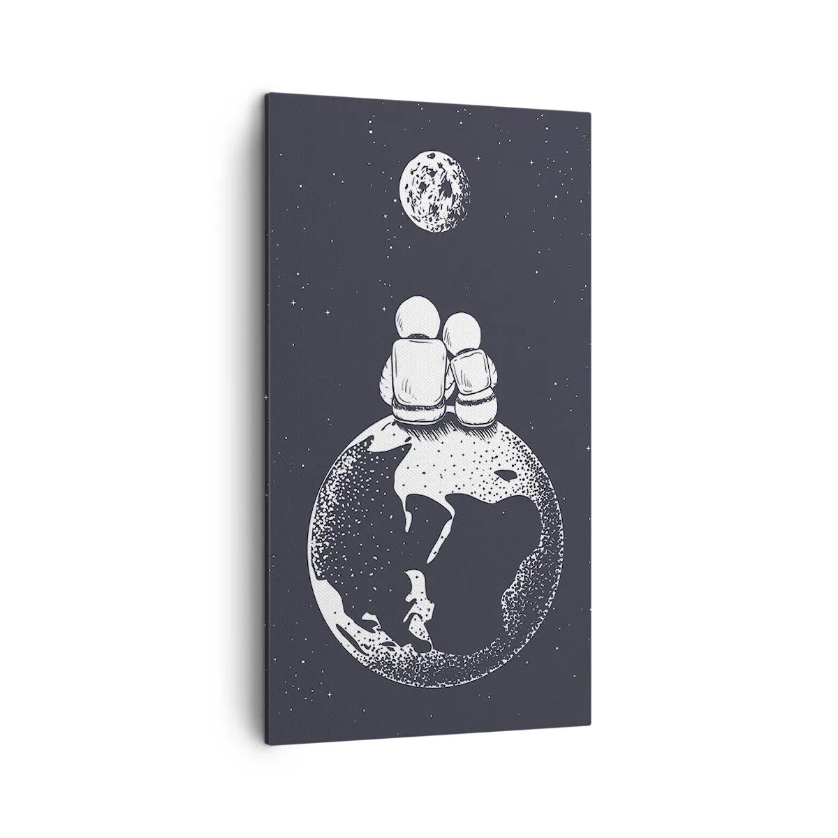 Obraz na plátne - Vesmírna love story - 45x80 cm