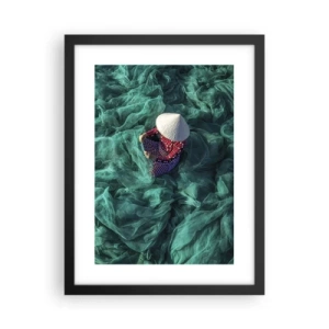 Plagát v čiernom ráme - V mori sietí - 30x40 cm