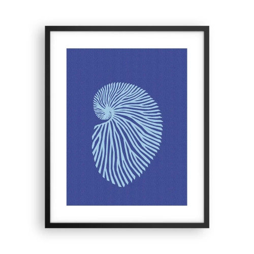 Plagát v čiernom ráme - Zrodenie mušle - 40x50 cm