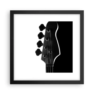 Plagát v čiernom ráme - Rockové ticho  - 30x30 cm