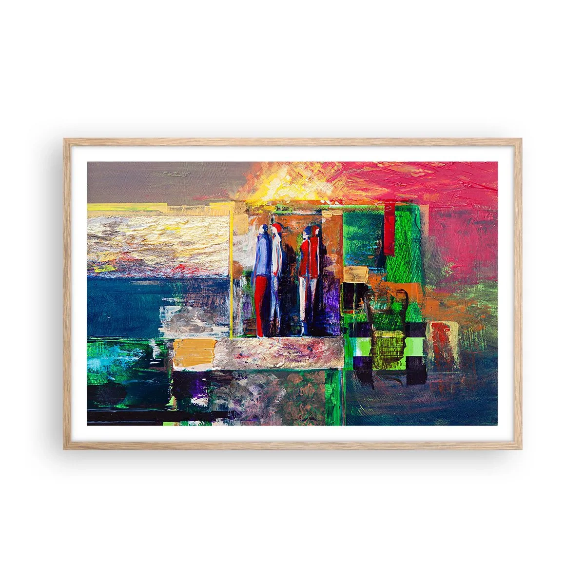 Plagát v ráme zo svetlého duba - Vzťahy a emócie - 91x61 cm