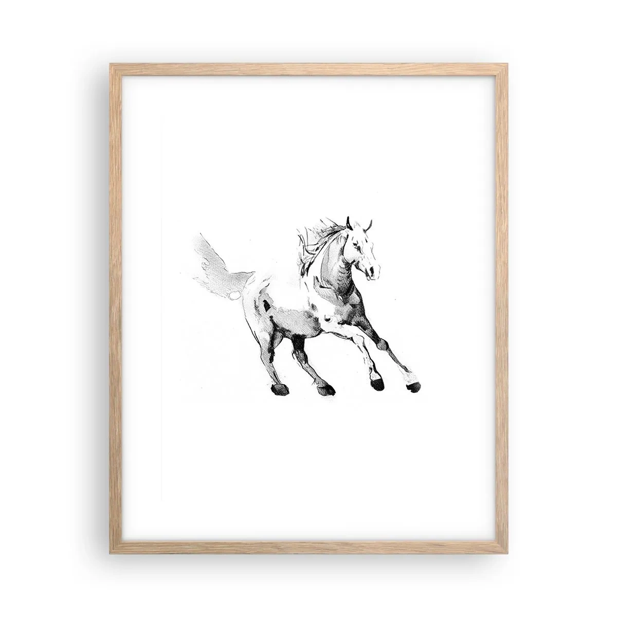 Plagát v ráme zo svetlého duba - Neskrotená duša - 40x50 cm