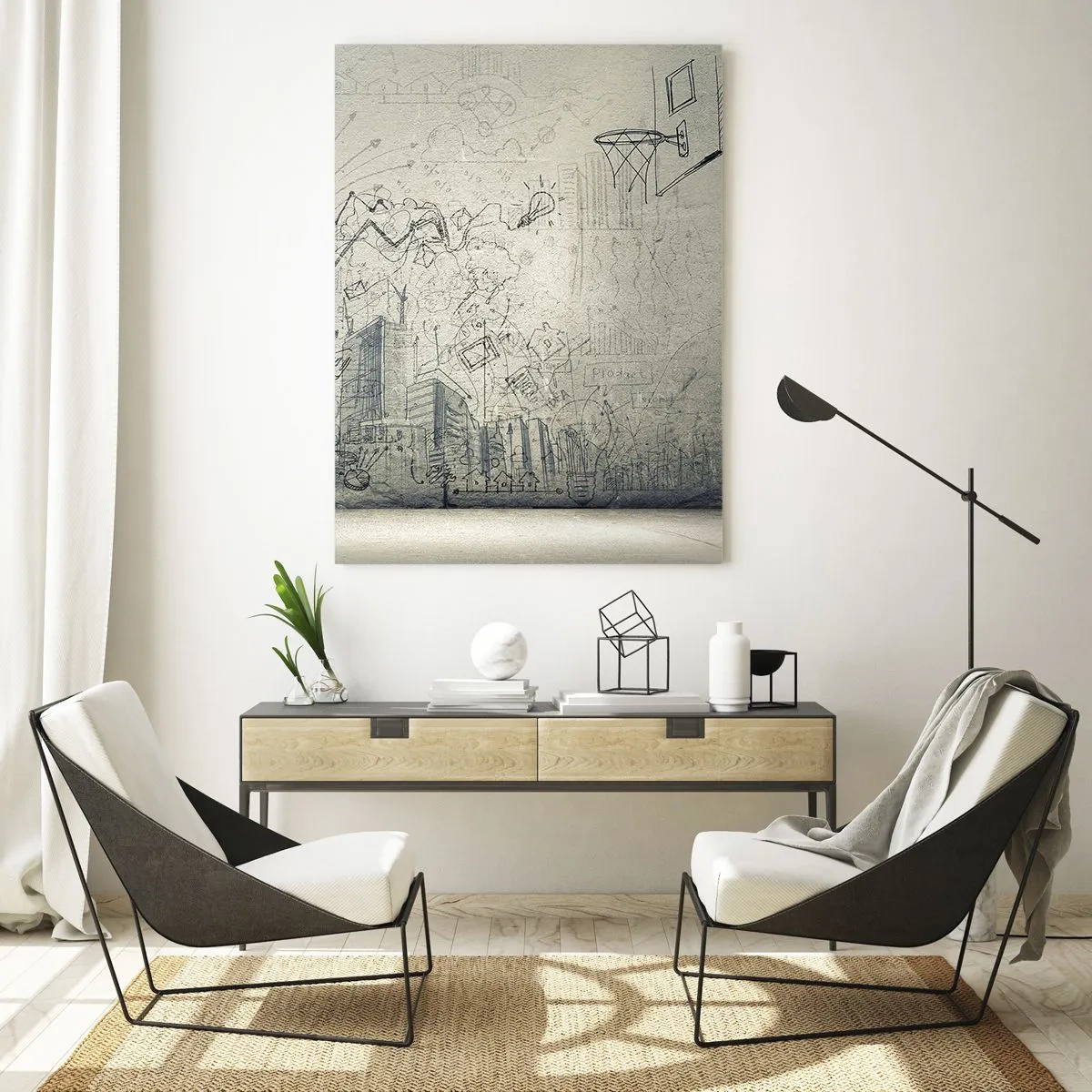 Obraz na skle - Môj skvelý mestský život - 50x70 cm