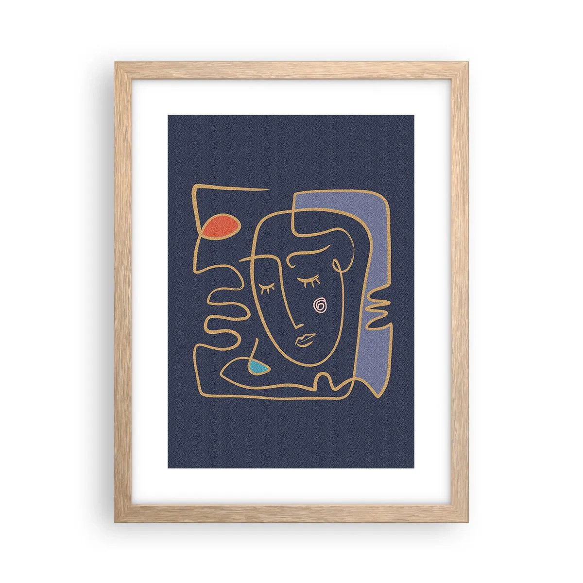 Plagát v ráme zo svetlého duba - V zádumčivosti - 30x40 cm