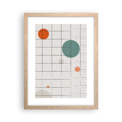 Plagát v ráme zo svetlého duba - Uväznené. My alebo ony? - 30x40 cm