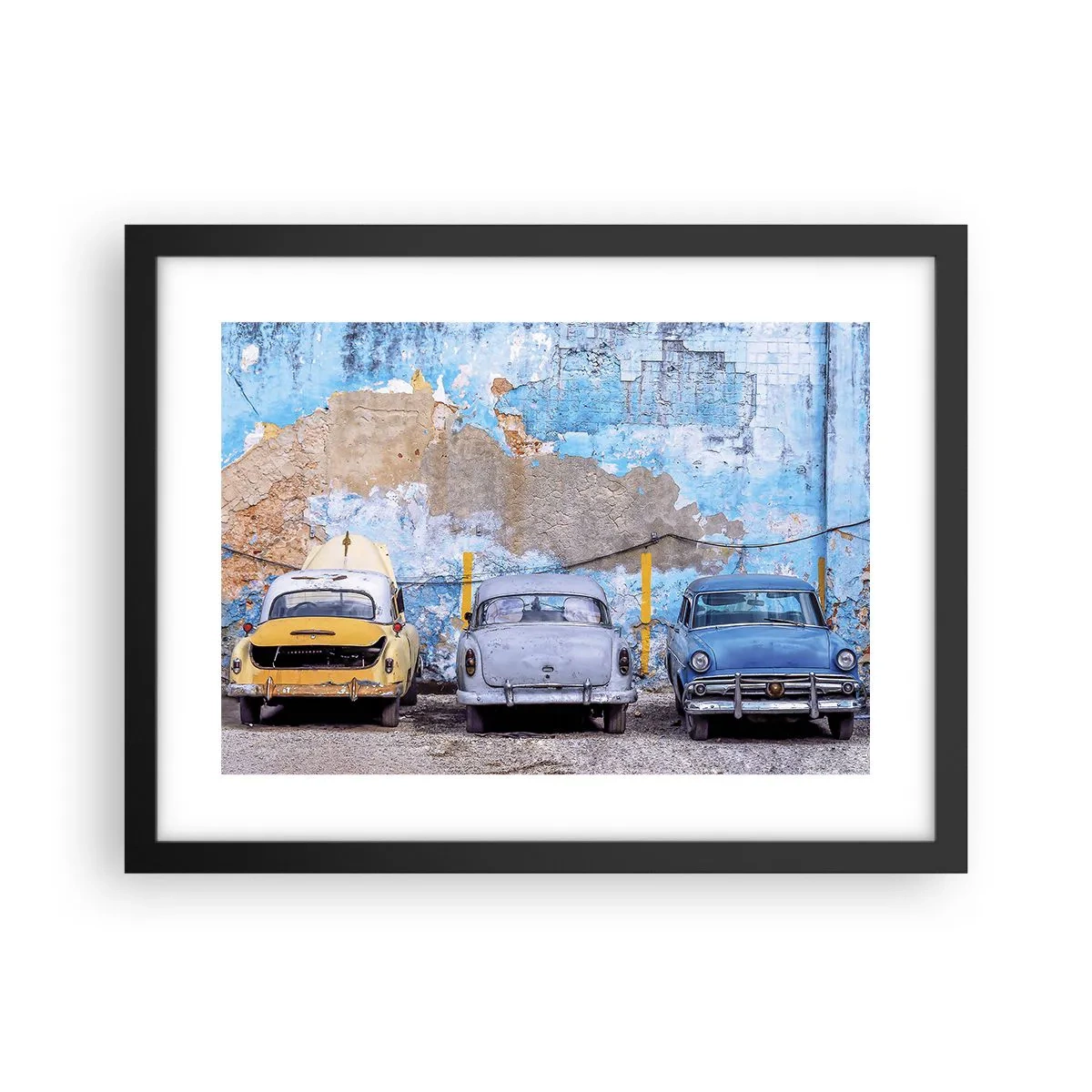 Plagát v čiernom ráme - Stretnutie veteránov - 40x30 cm