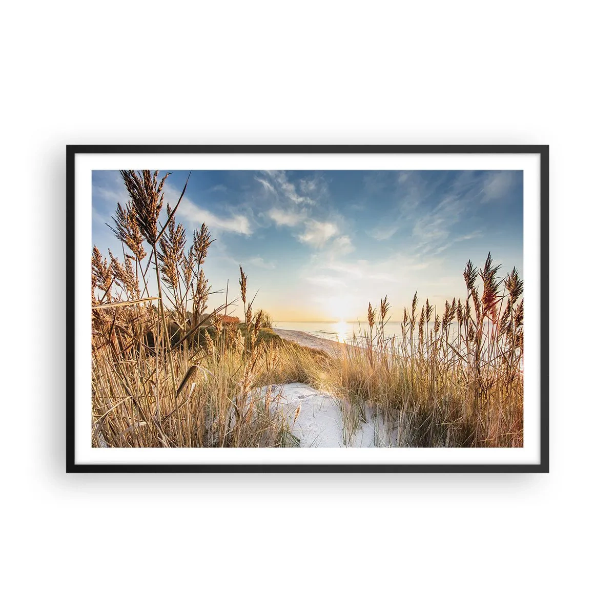 Plagát v čiernom ráme - Severná pláž - 91x61 cm