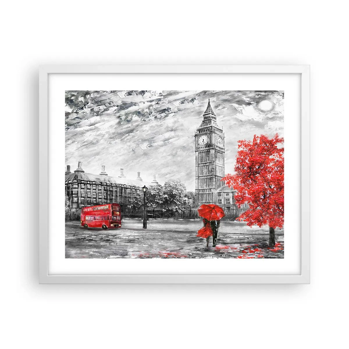 Plagát v bielom ráme - Vzrušujúci deň - 50x40 cm