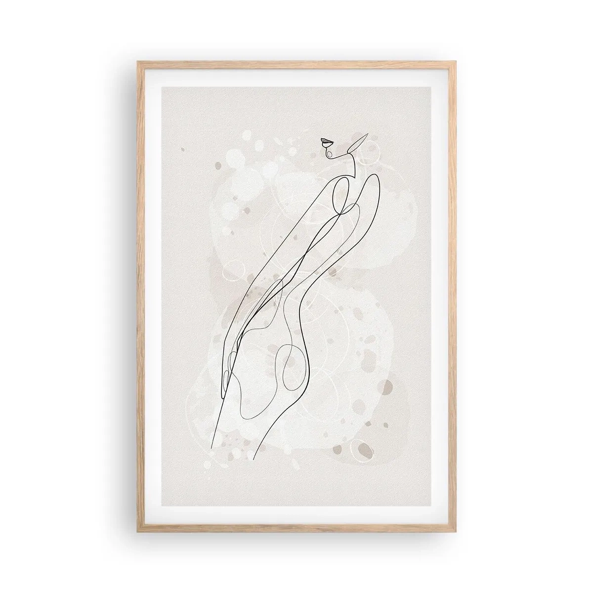 Plagát v ráme zo svetlého duba - Zablúdiť pohľadom - 61x91 cm