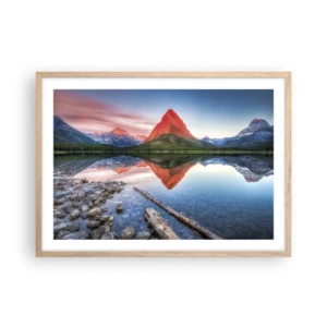 Plagát v ráme zo svetlého duba - Teplo a chlad - 70x50 cm