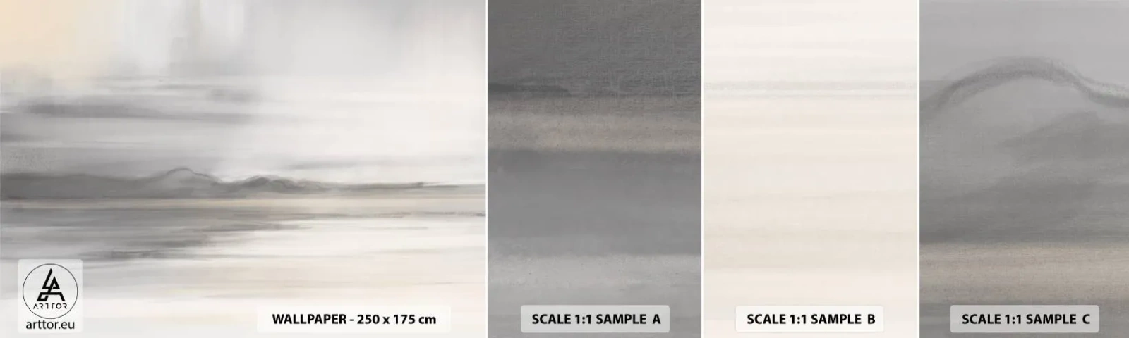 Vzorka Fototapeta Standard Eco - Zamyslená diaľka - Svetlý, Kus, Abstrakcia - 100x30 cm