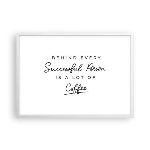 Plagát v bielom ráme - Tajomstvo úspechu - 70x50 cm