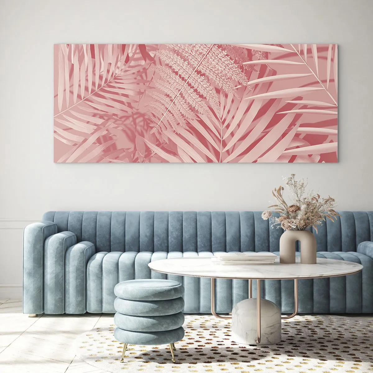 Obraz na skle - Ružový koncept - 120x50 cm