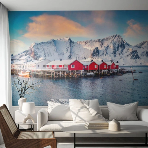 Fototapeta Premium Sand - Severné útočisko - Krajina, Nórsko, Lofoty - 350x256 cm