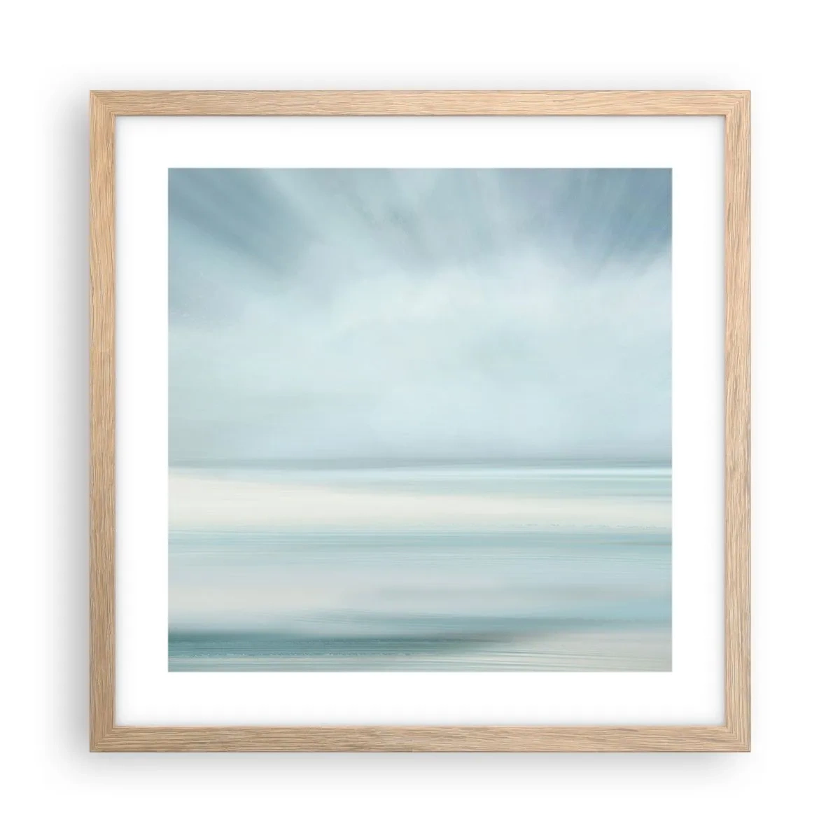 Plagát v ráme zo svetlého duba - Kľud až kam oko siaha - 40x40 cm