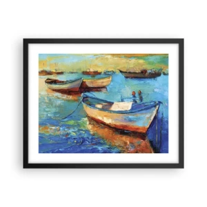 Plagát v čiernom ráme - V južnom zálive - 50x40 cm