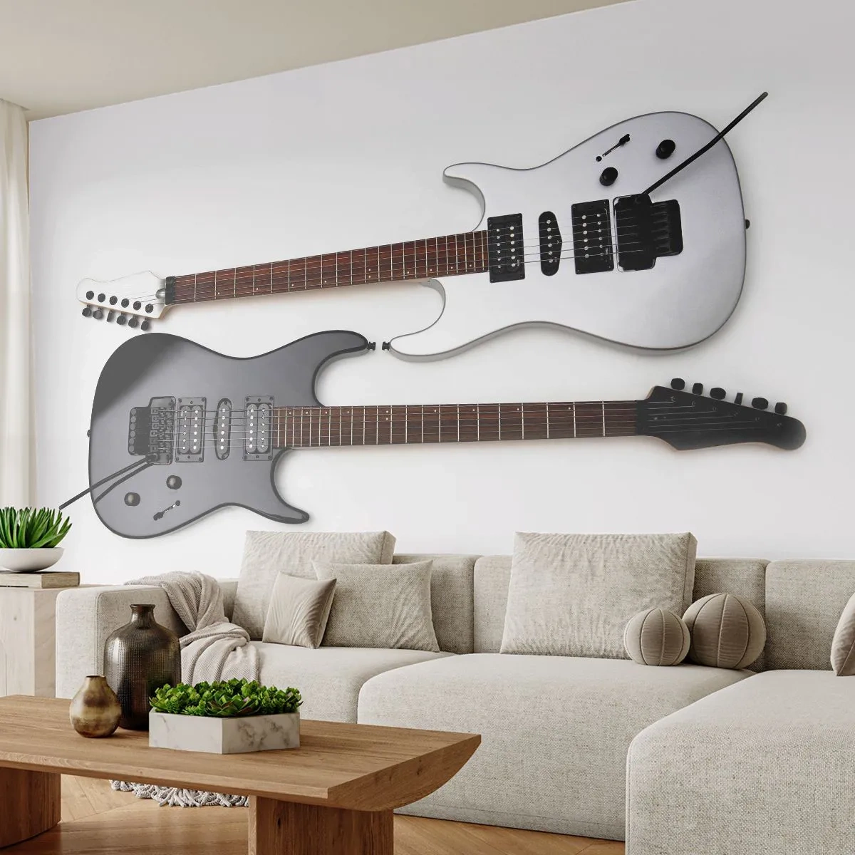 Fototapeta Premium Canvas - Harmónia tvarov - Hudba, Elektrická gitara, Hudobný nástroj - 100x70 cm