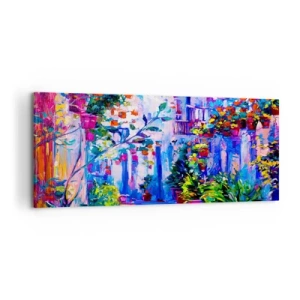 Obraz na plátne - Impresia - talianska ulička - 100x40 cm