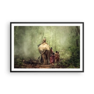 Plagát v čiernom ráme - Nová Kniha džunglí - 91x61 cm