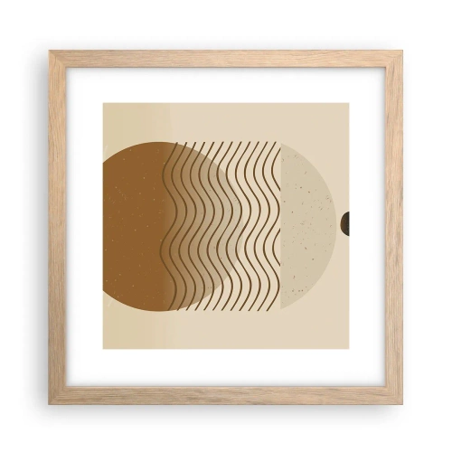 Plagát v ráme zo svetlého duba - O pôvode geometrických obrazcov - 30x30 cm