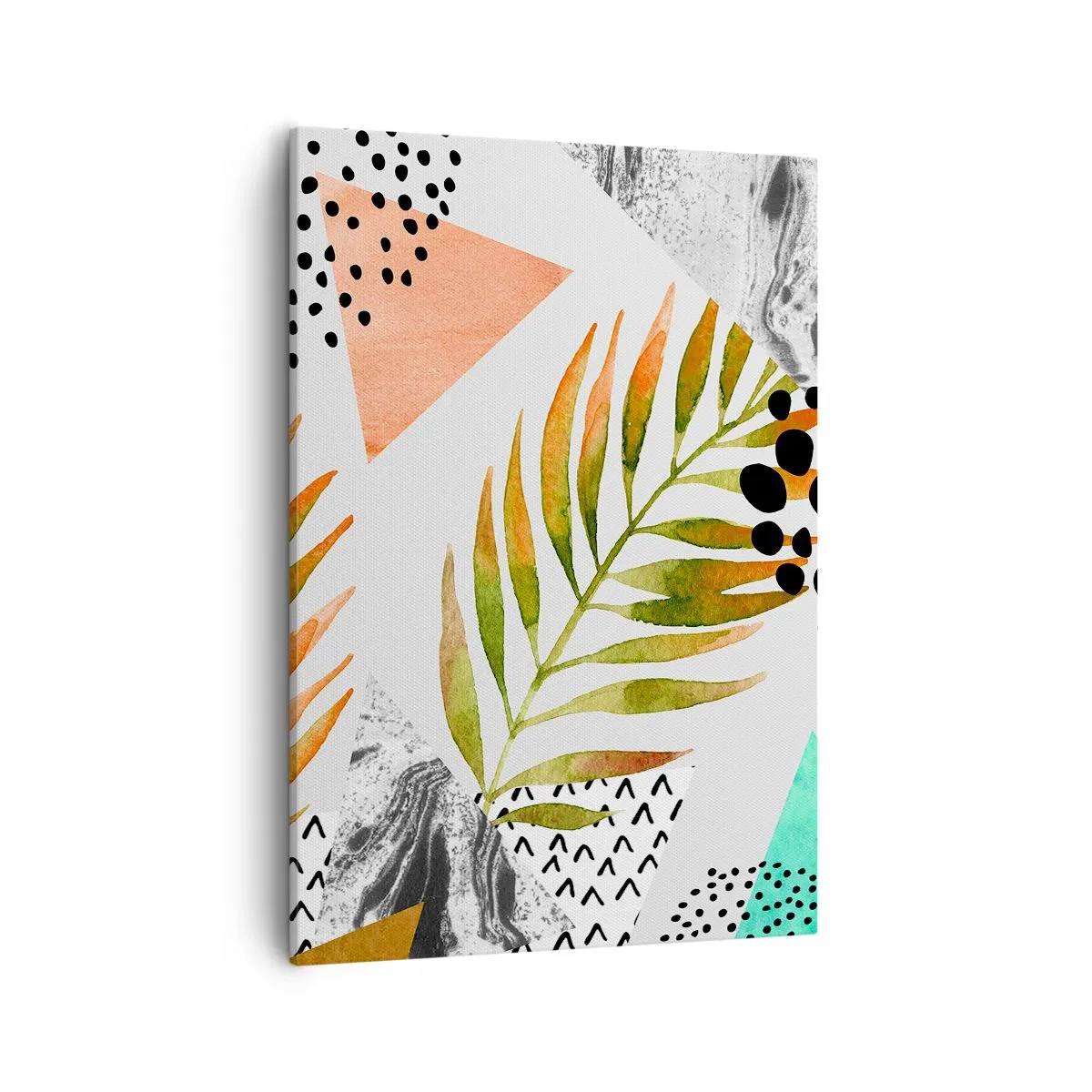 Obraz na plátne - Dekorácia s palmovým listom - 50x70 cm