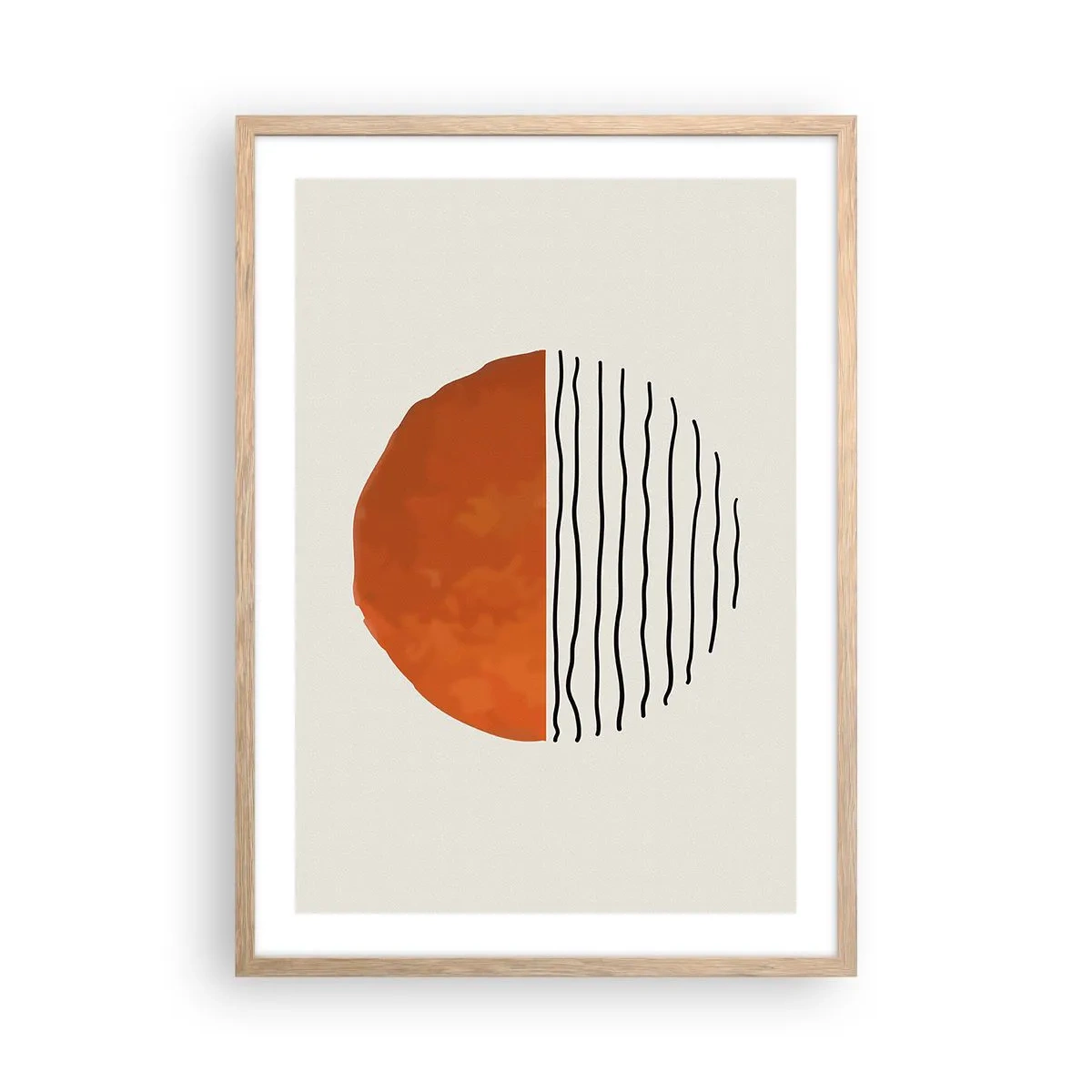 Plagát v ráme zo svetlého duba - V japonskej atmosfére - 50x70 cm