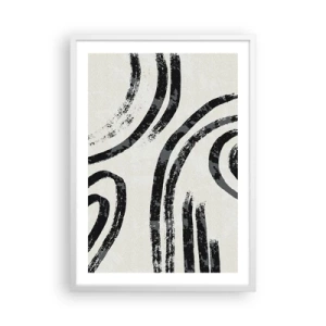 Plagát v bielom ráme - Napoly zastavený - 50x70 cm