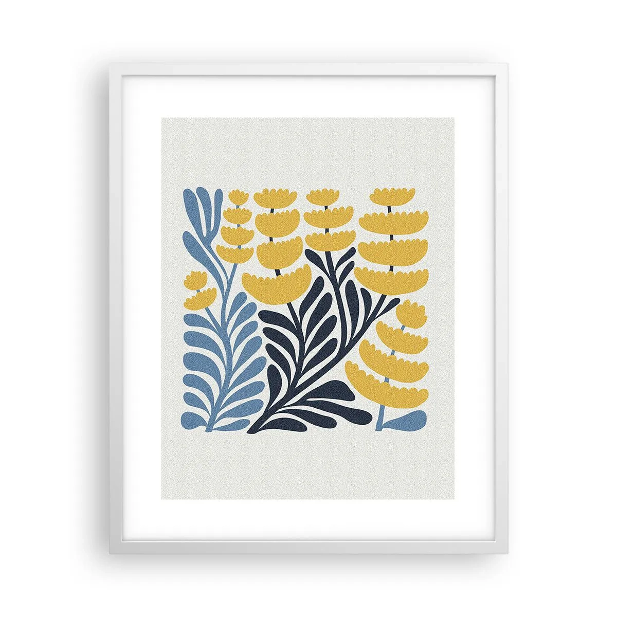 Plagát v bielom ráme - Slnečný záhon - 40x50 cm