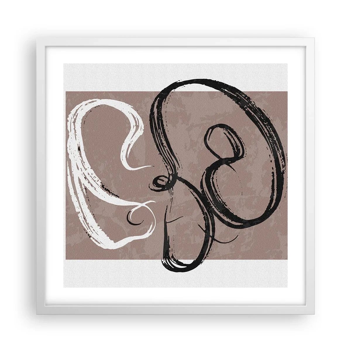 Plagát v bielom ráme - Kompozícia – hľadanie úplnosti - 50x50 cm