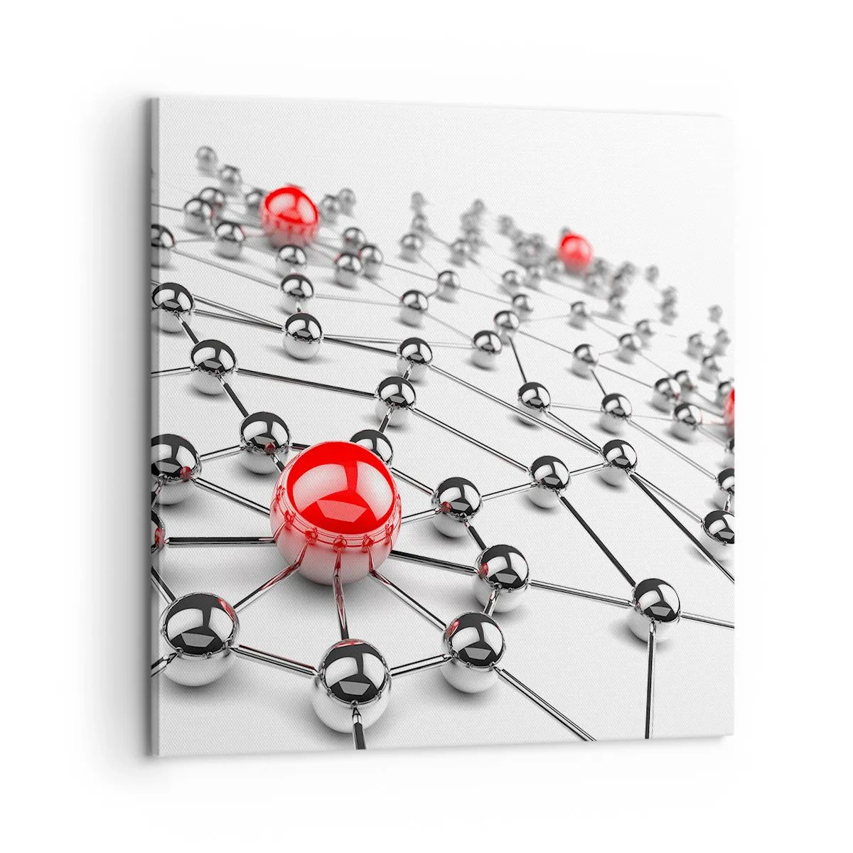 Obraz na plátne - Strieborná sieť - 60x60 cm