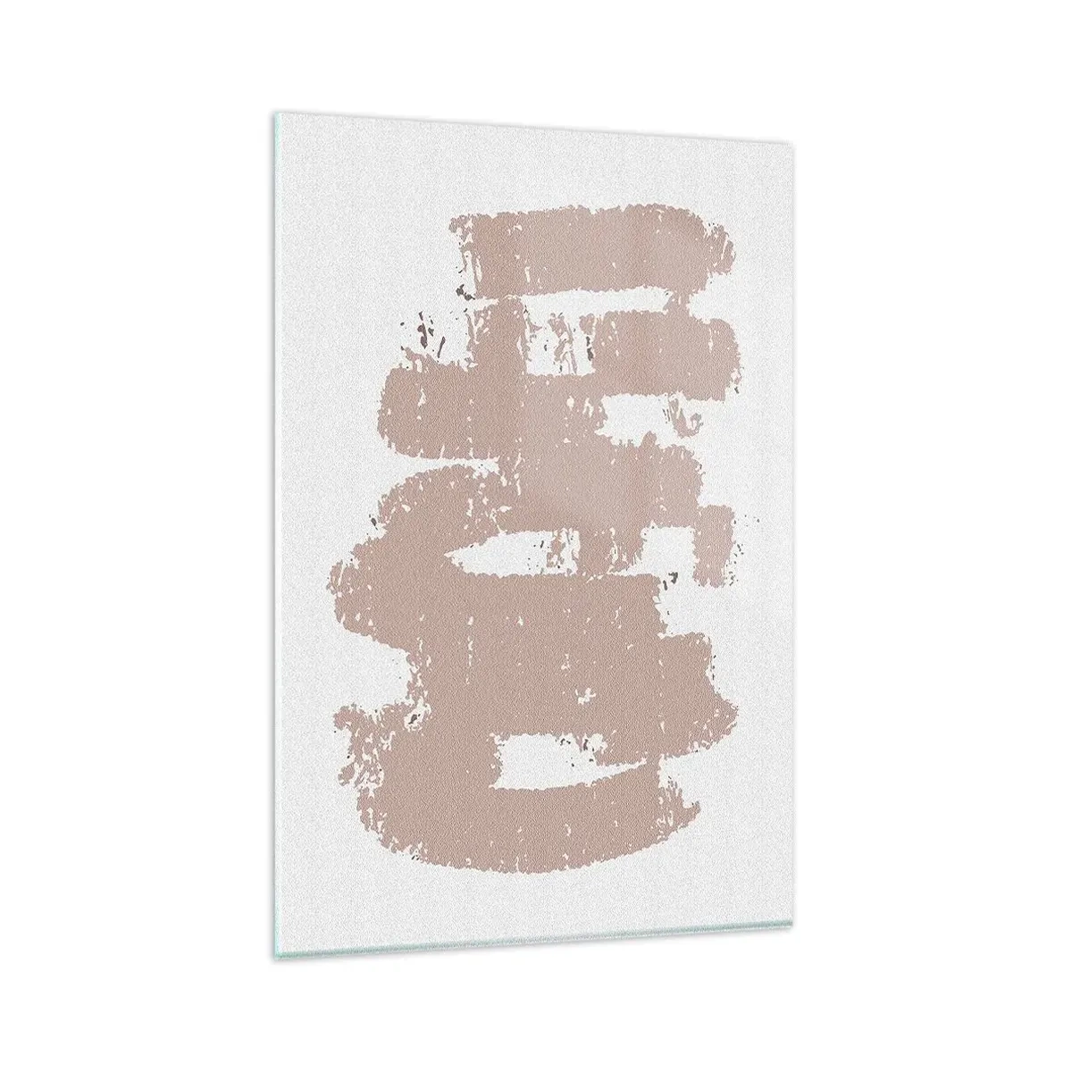 Obraz na skle - Abstrakcia v jemnej ružovej - 80x120 cm