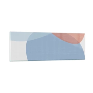 Obraz na skle - Pastelové vzťahy - 90x30 cm