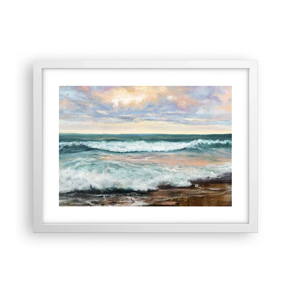 Plagát v bielom ráme - Tu uhladíš dušu - 40x30 cm