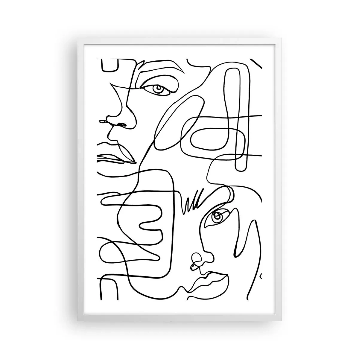 Plagát v bielom ráme - V spletených emóciách - 50x70 cm