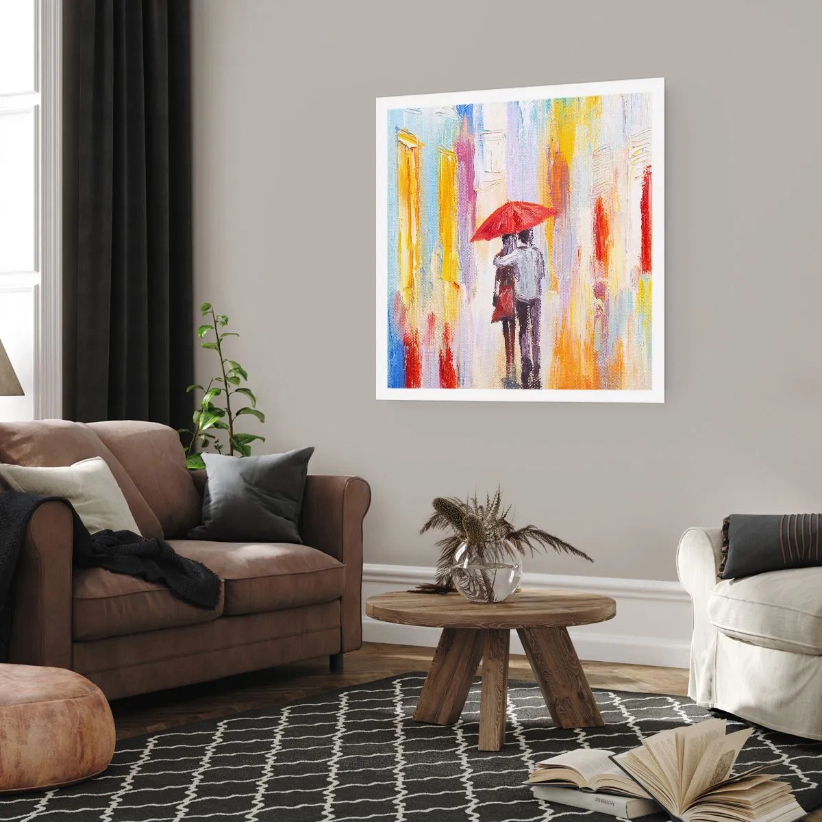 Plagát - Nech prší ďalej - 60x60 cm