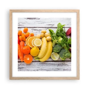 Plagát v ráme zo svetlého duba - To nestačí? - 40x40 cm