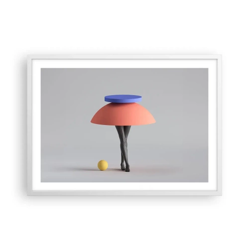 Plagát v bielom ráme - Surrealistická kompozícia - 70x50 cm