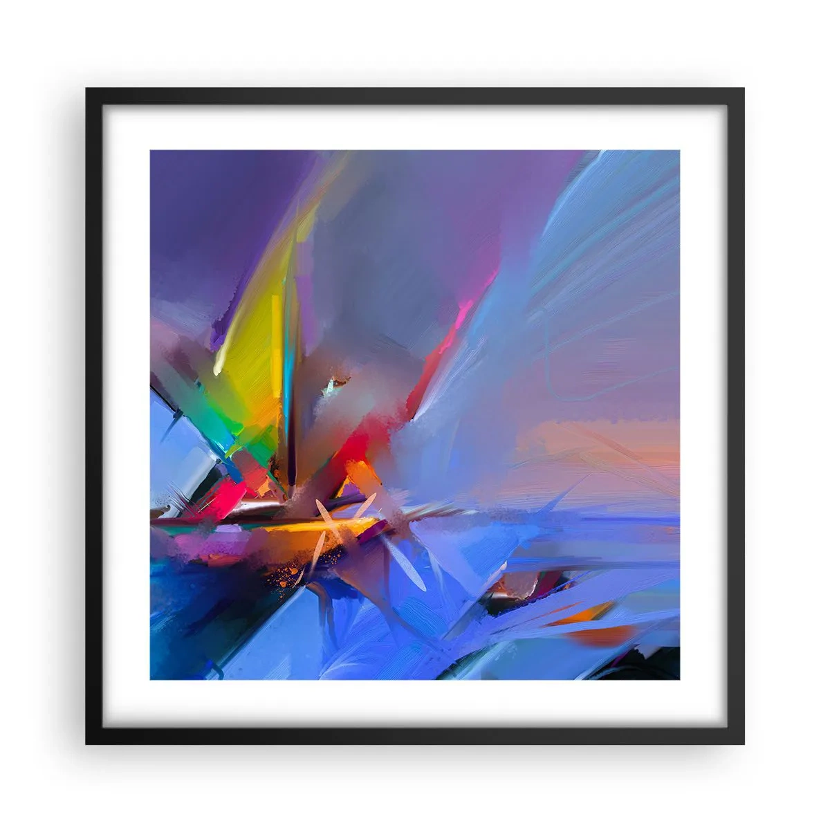 Plagát v čiernom ráme - Preletela ako vták - 50x50 cm