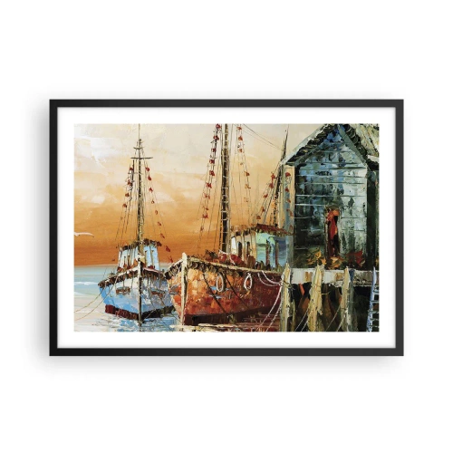 Plagát v čiernom ráme - Pokojný návrat - 70x50 cm