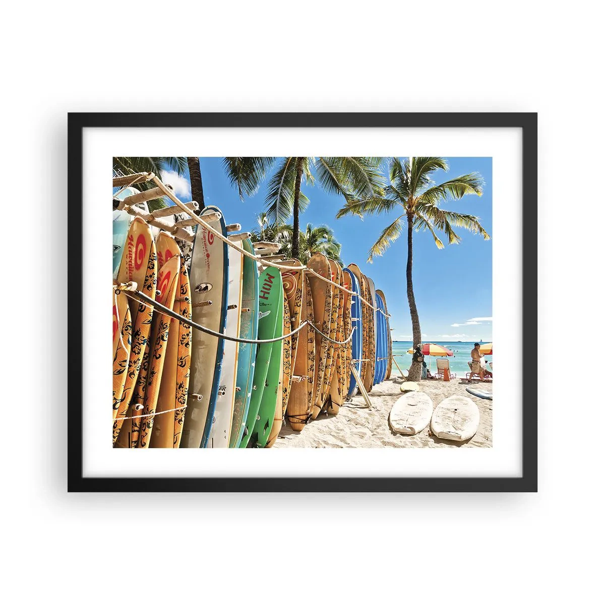 Plagát v čiernom ráme - Slnečná zábava - 50x40 cm