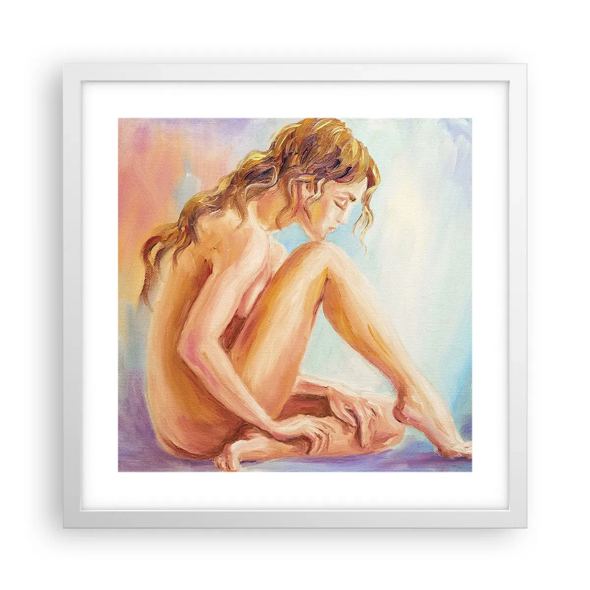 Plagát v bielom ráme - Akt mladosti - 40x40 cm