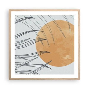 Plagát v ráme zo svetlého duba - Vždy ku slnku - 60x60 cm
