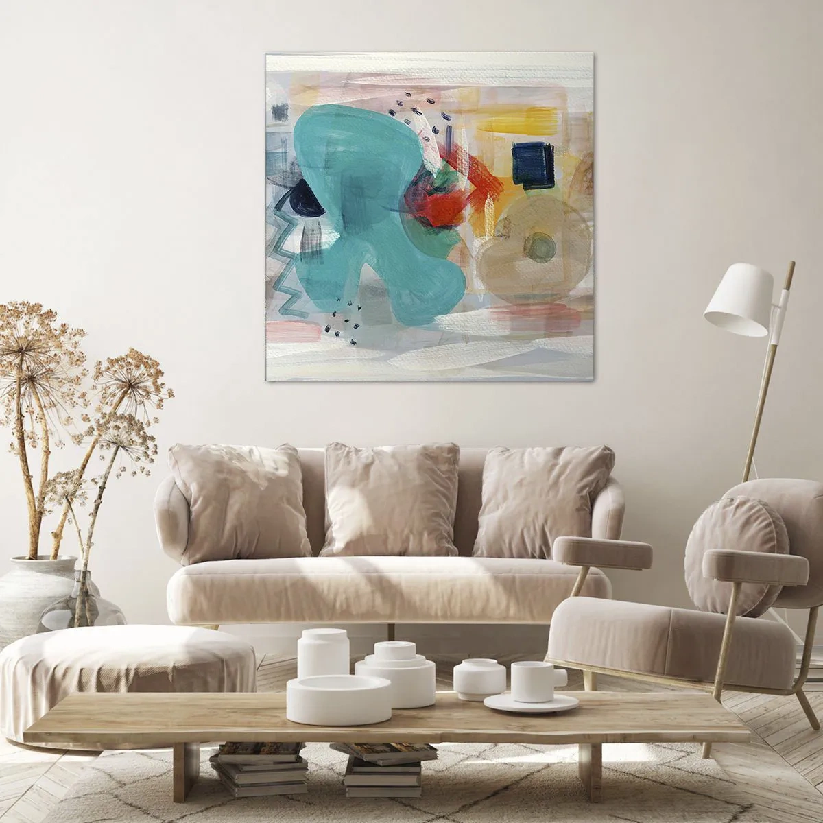 Obraz na plátne - Farebná hra - 50x50 cm