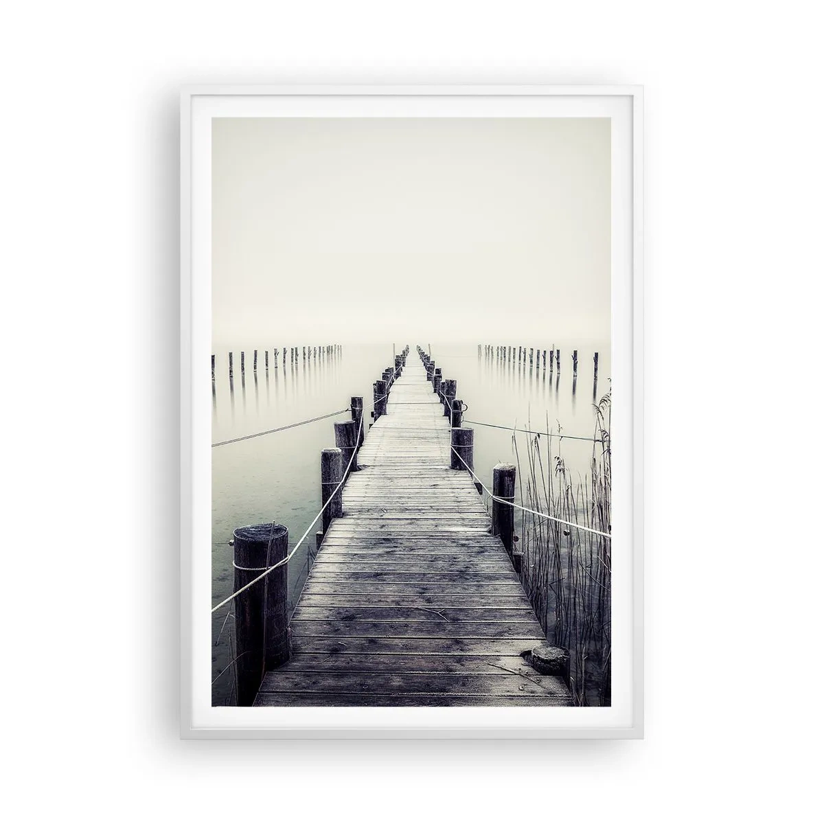 Plagát v bielom ráme - Ponor sa do pokoja - 70x100 cm